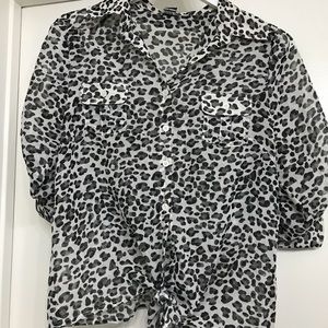 Cheetah button up shirt